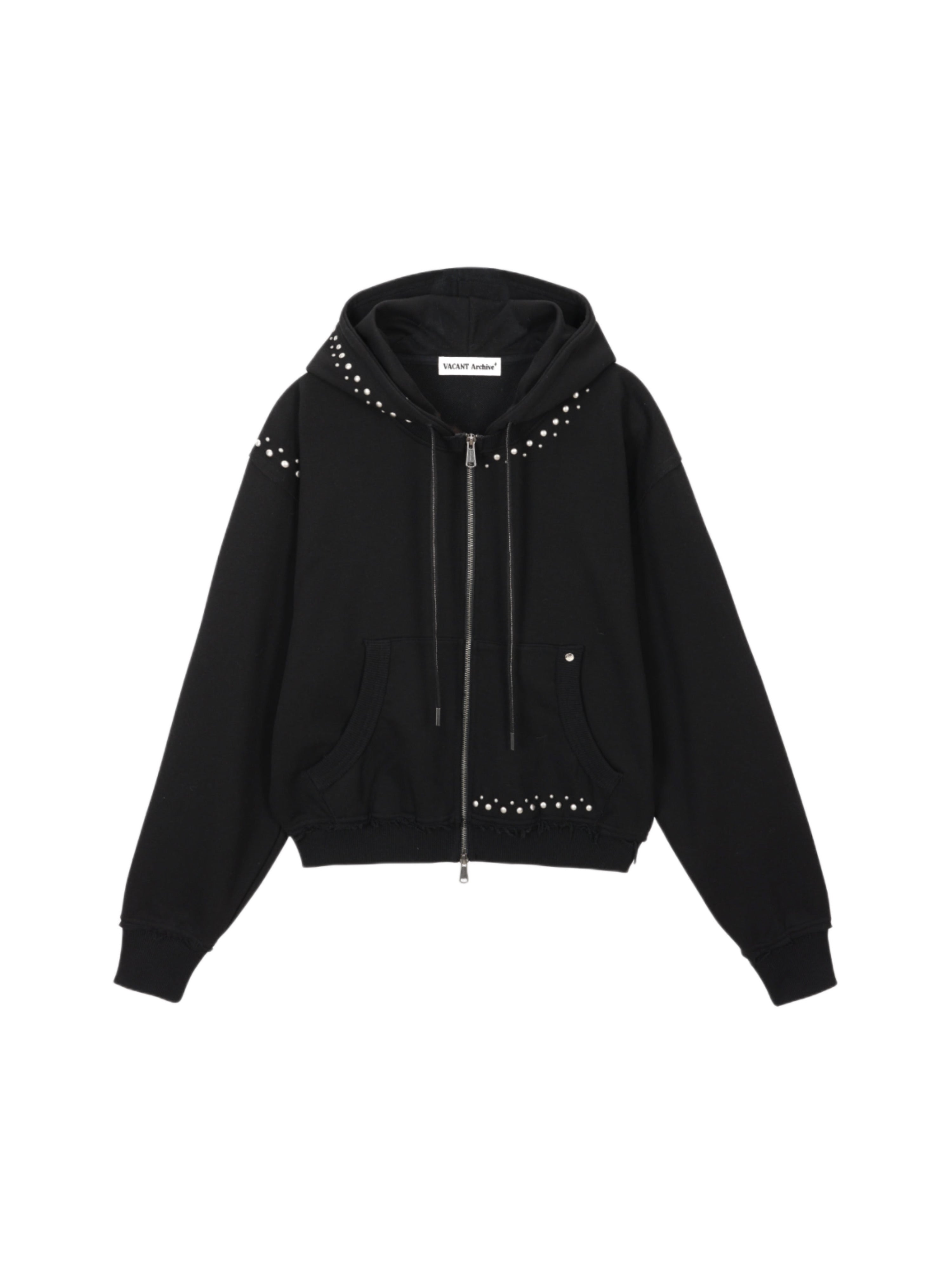 トップス VACANT Archive NOAH STUD HOOD ZIP-UP Noah Stud Hood Zip-Up BLACK – SLOW TURTLE