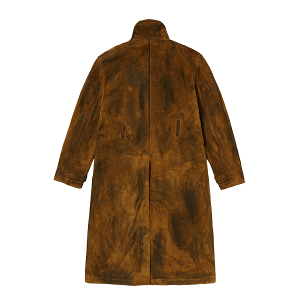 Bio Soldier Leather Trench Coat CAMEL