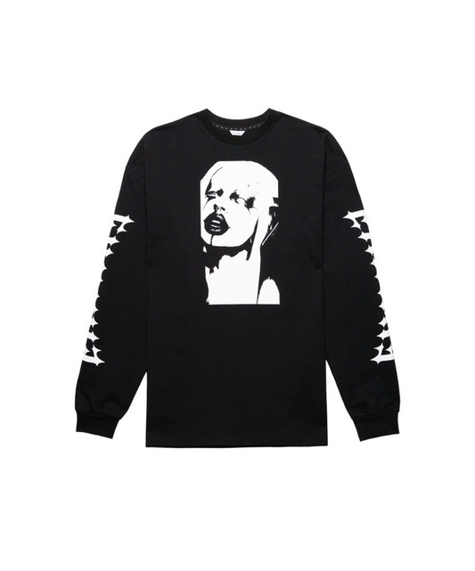 Face Long Sleeve Tee BLACK