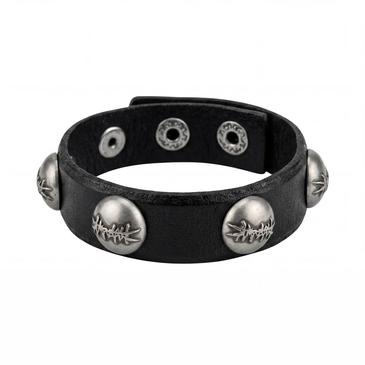 Logo Metal Leather Strap