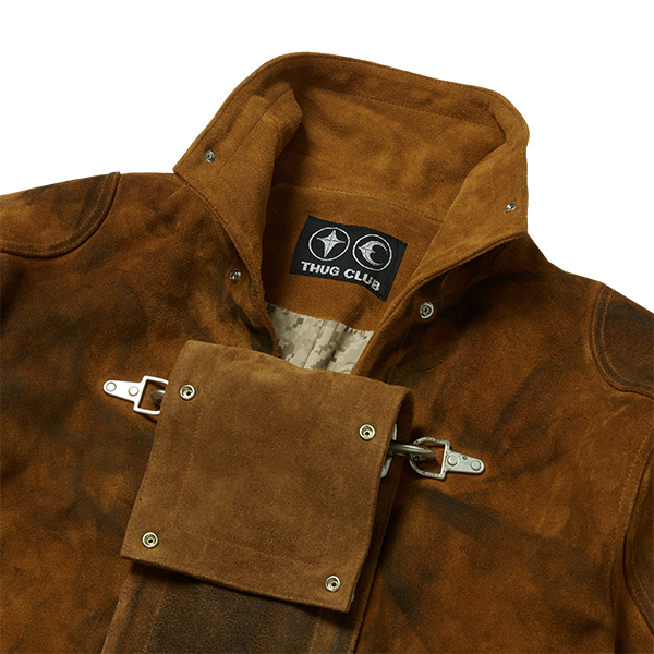 Bio Soldier Leather Trench Coat CAMEL