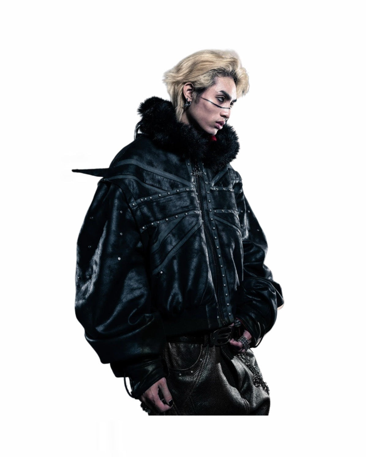 SSN V.05 British Flag Design Leather Jacket