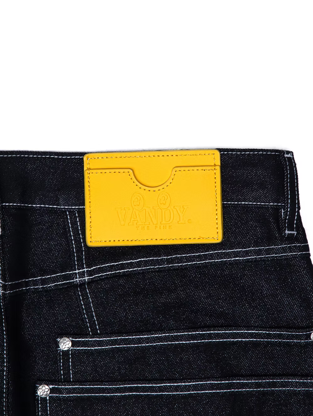 Metal Denim Jeans BLACK SHINY
