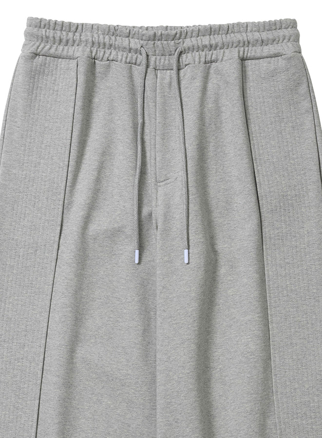 One Tuck Qulted Jersey Pants MELANGE GREY