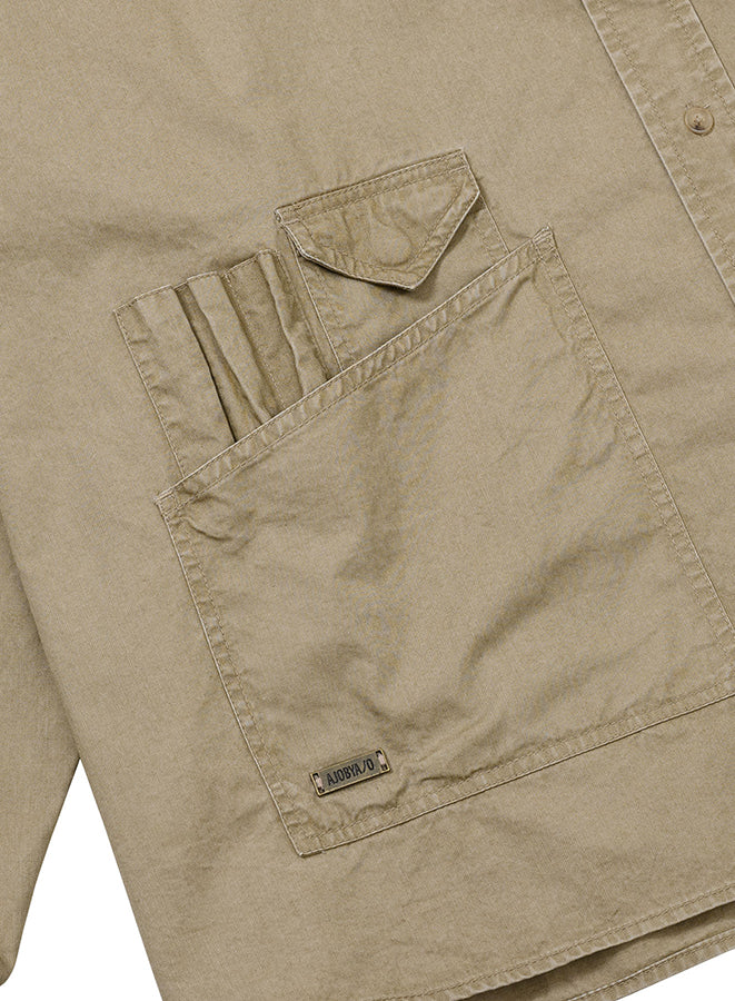 Cation Long Sleeve Utility Shirt BEIGE