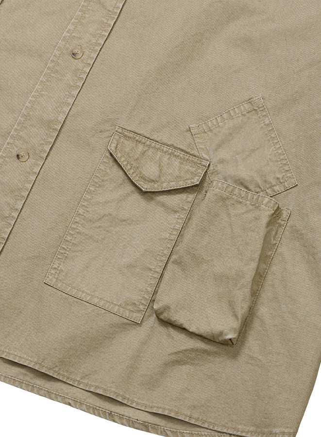 Cation Long Sleeve Utility Shirt BEIGE