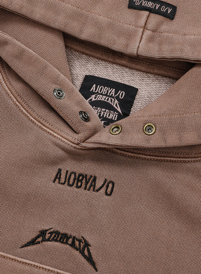 Dual Pocket Washed Hoodie BROWN