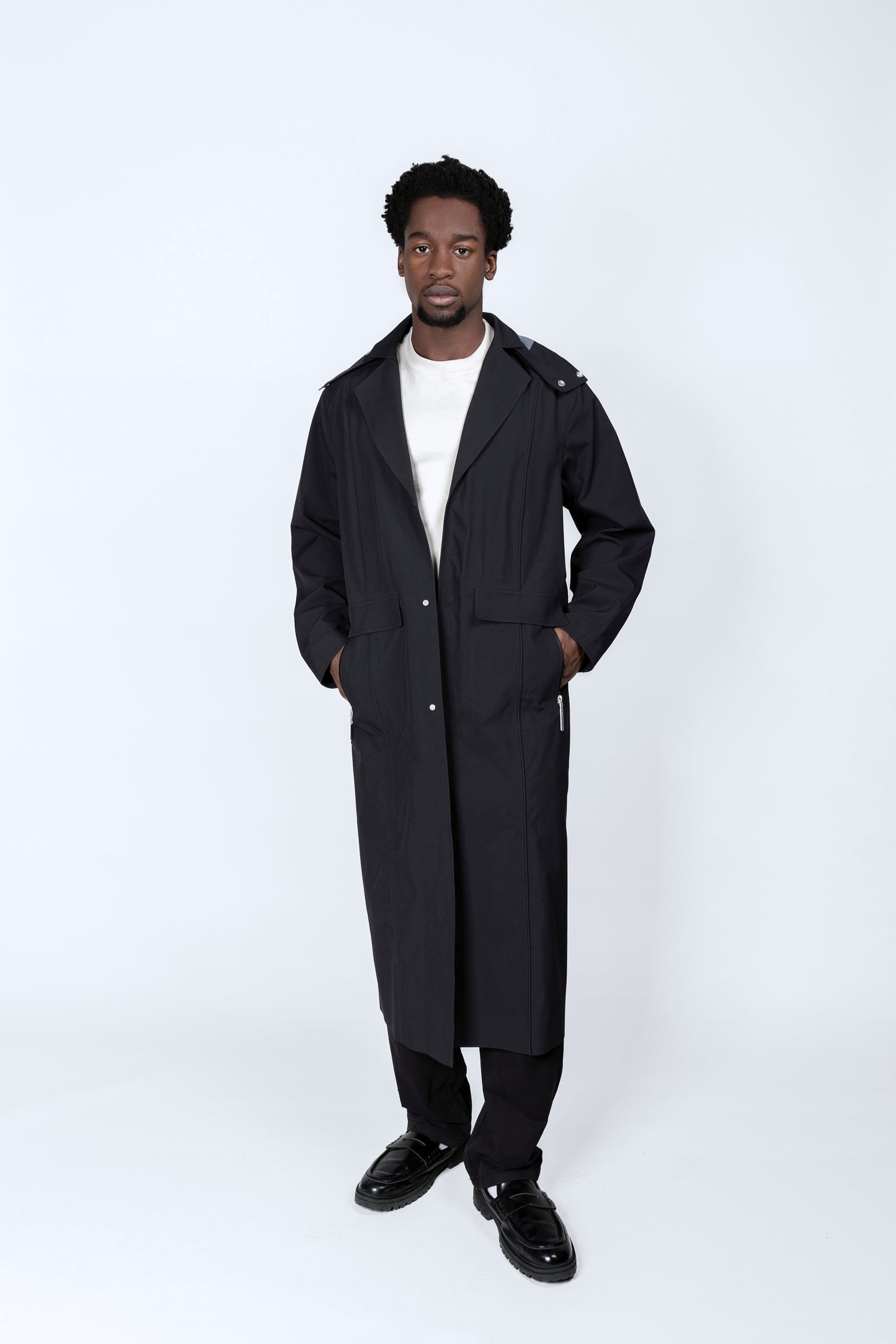 3L Waterproof Trench Coat BLACK