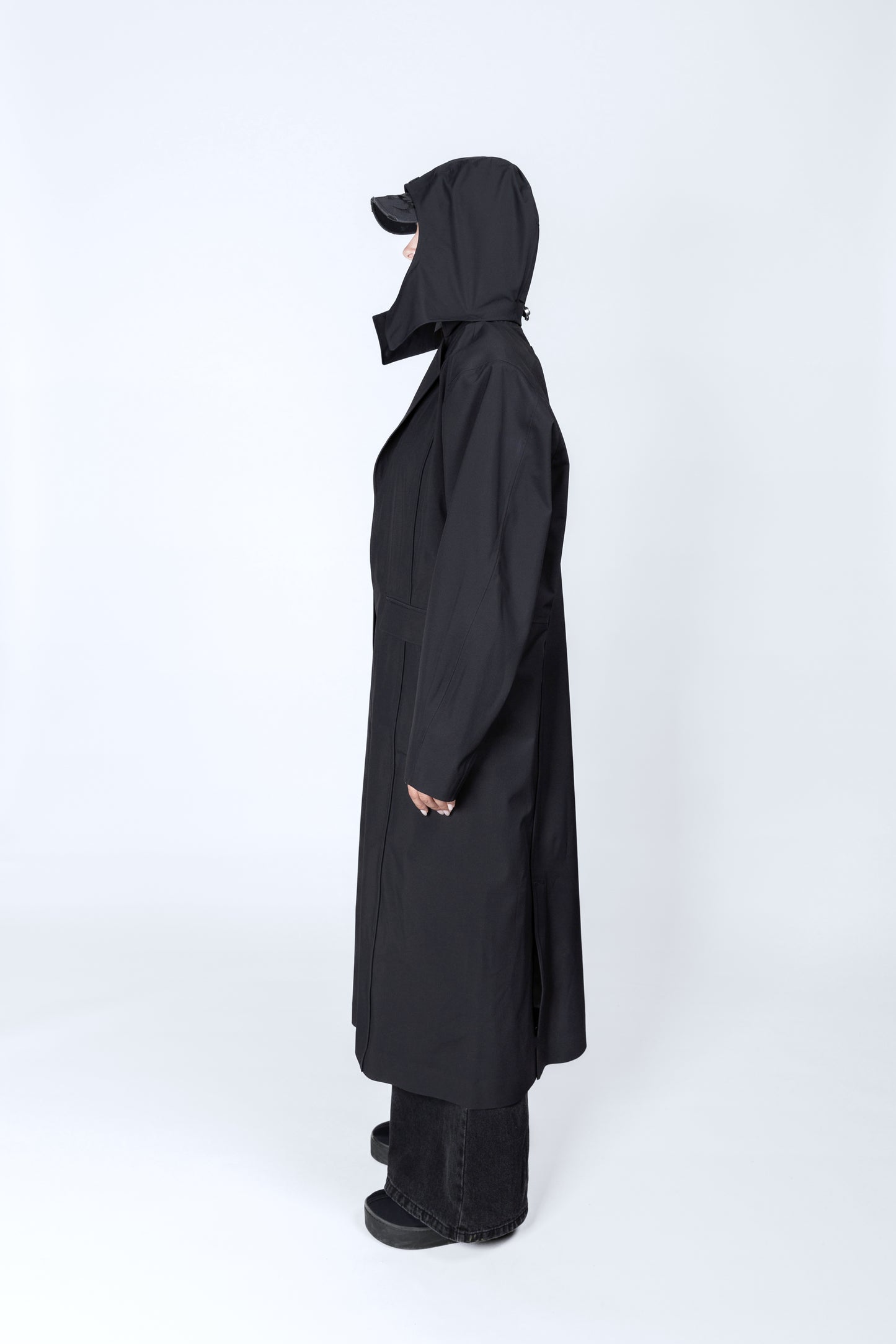 3L Waterproof Trench Coat BLACK
