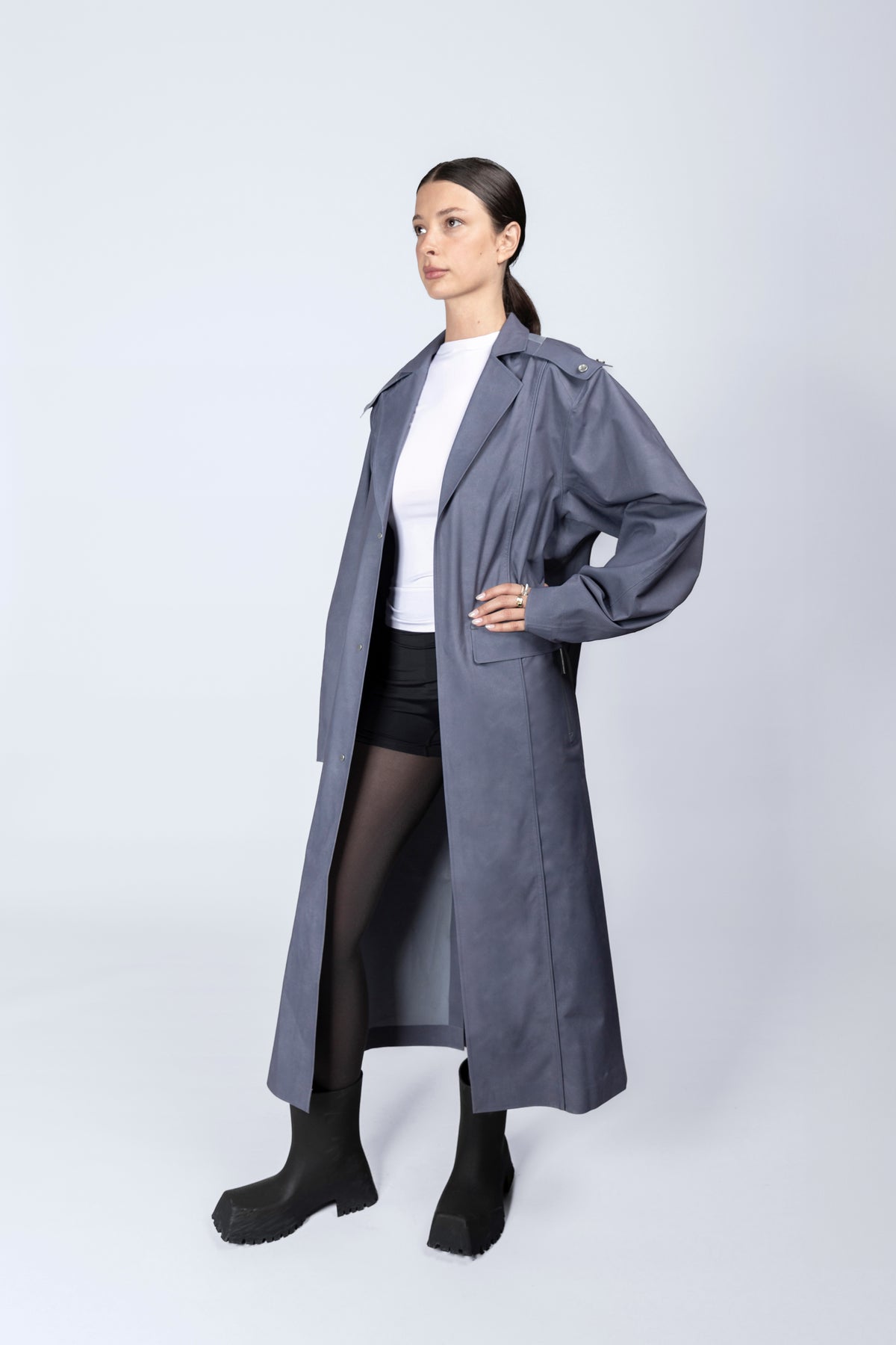 3L Waterproof Trench Coat STONE WASH PRINT