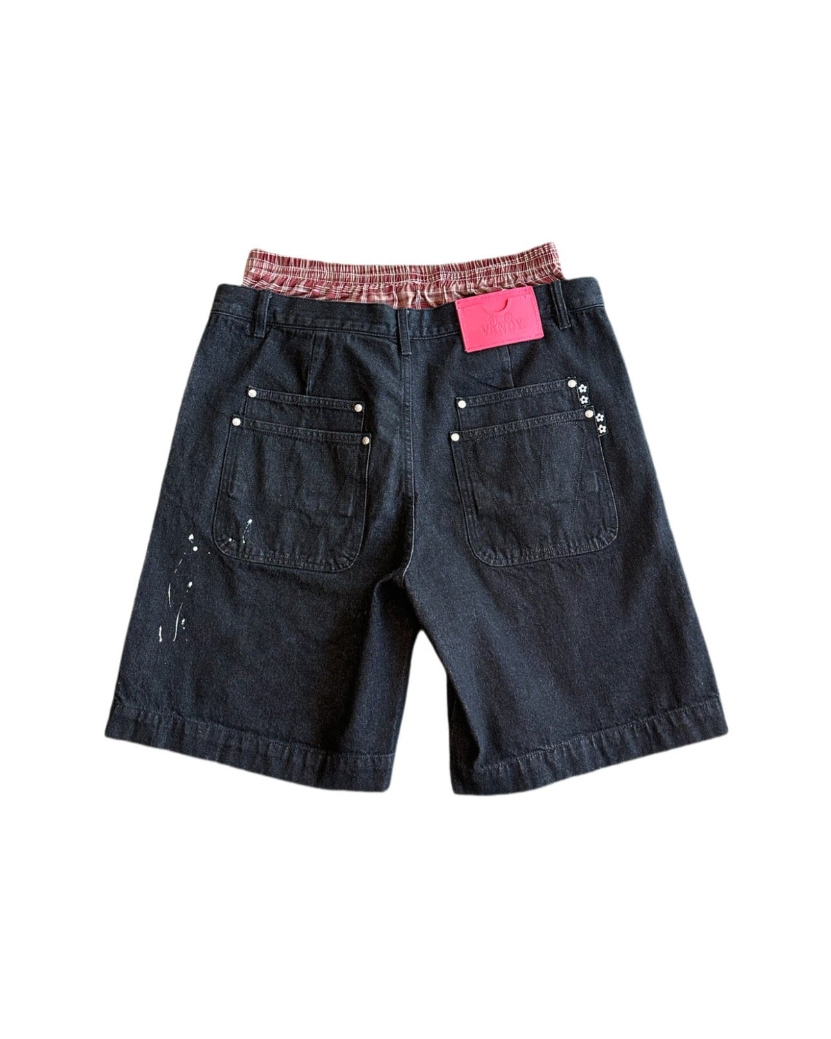 Paint Boxer Denim Pants BLACK