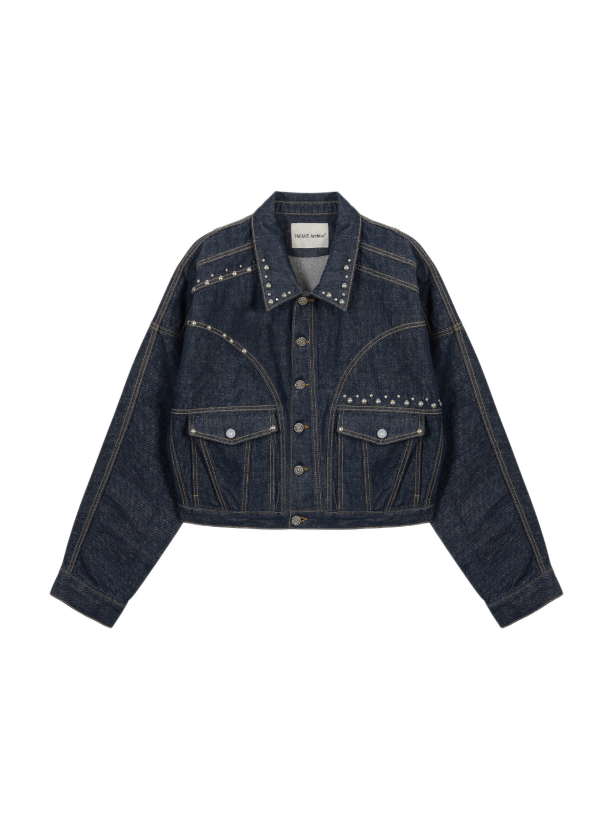 Liam Stud Denim Jacket DEEP BLUE