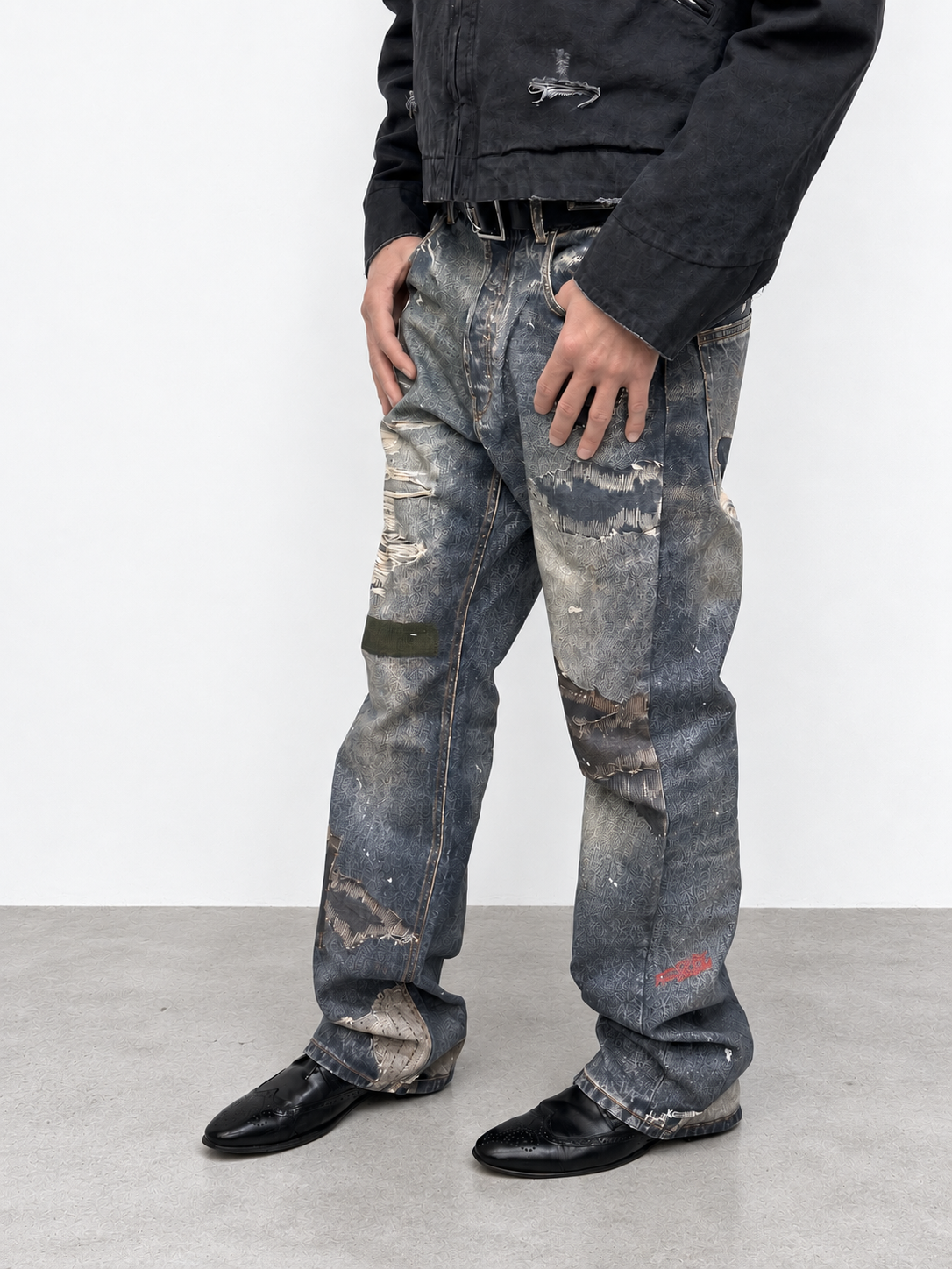 TROMPE-L_ŒIL Semi Flare Pants BLUE