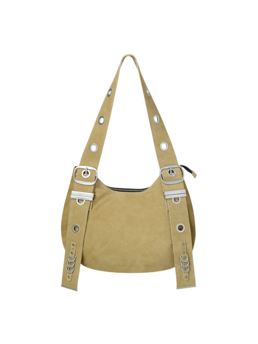 Bella Wide Strap Hobo Bag BEIGE