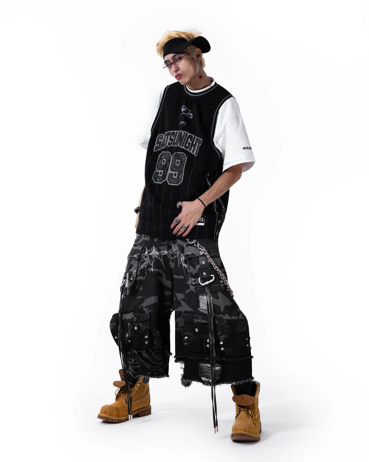 Street Camo 2.0 Denim Shorts WASHED GREY