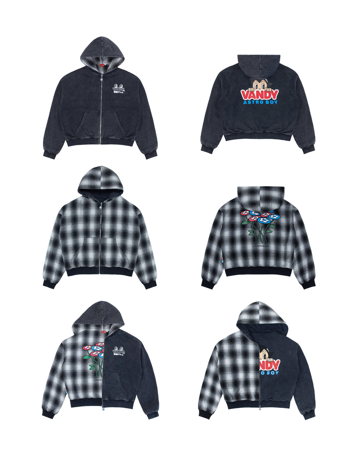 Vandy x Astro Boy Reversible Flannel Hoodie
