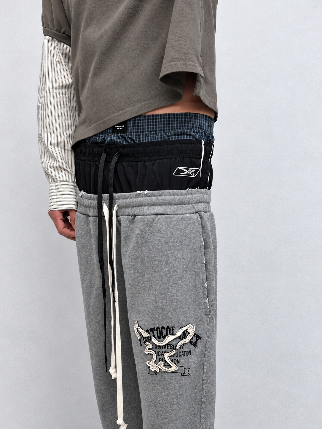 Layered Polo Shirt TAUPE