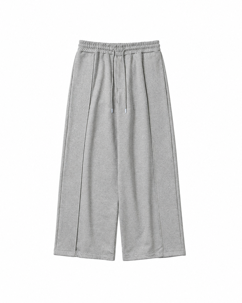 One Tuck Qulted Jersey Pants MELANGE GREY