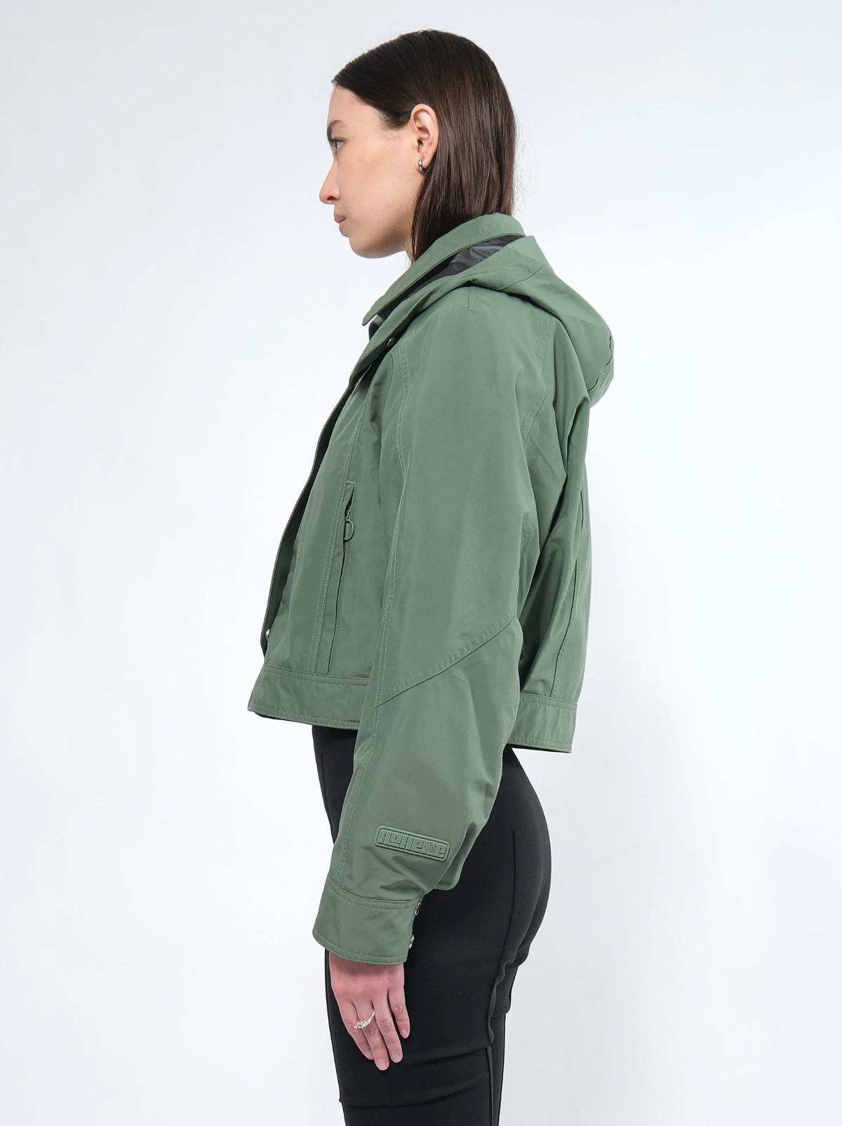 Waterproof Crop Rain Jacket DARK SAGE