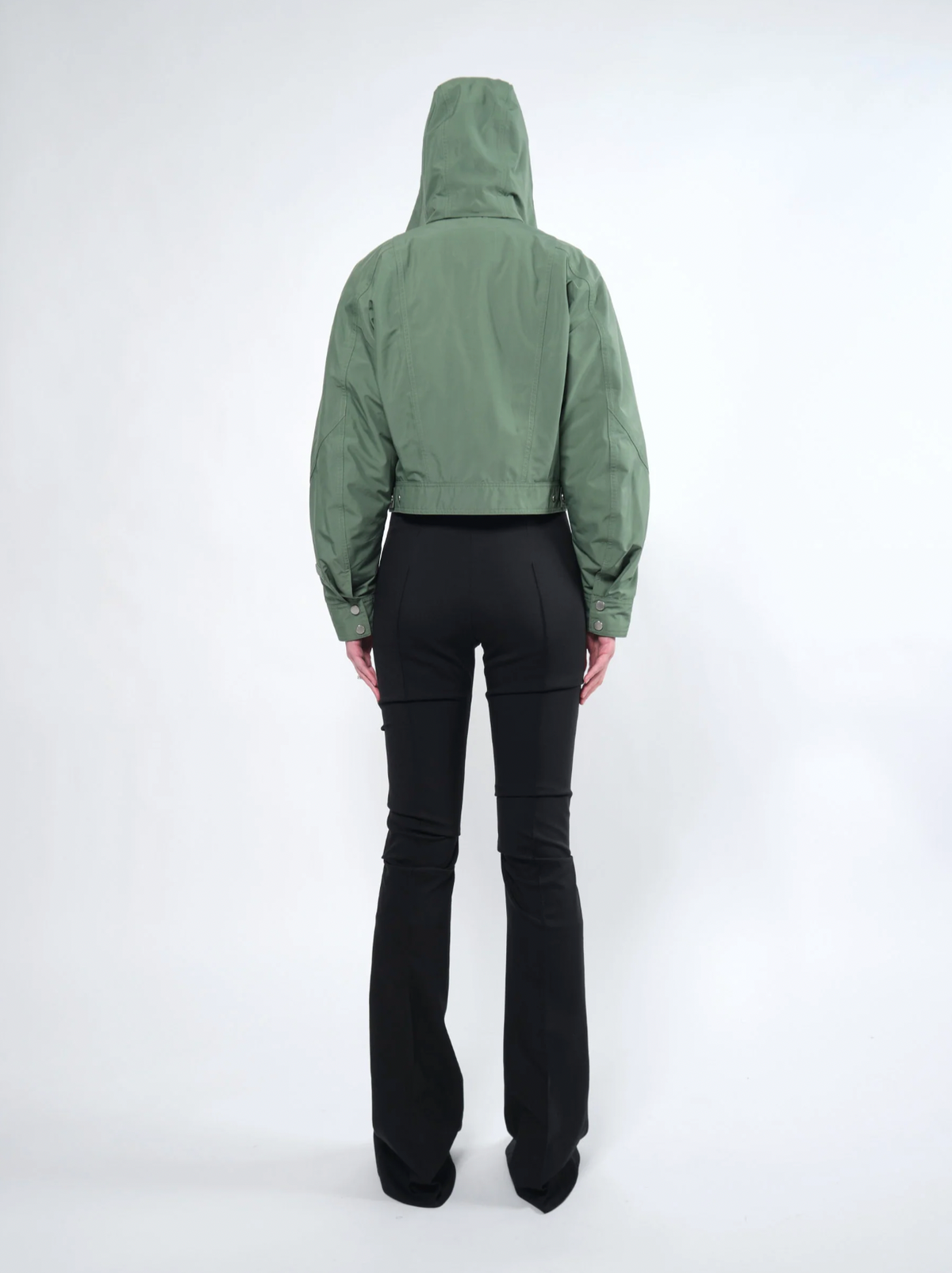 Waterproof Crop Rain Jacket DARK SAGE