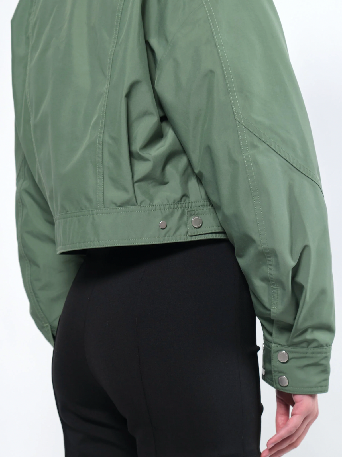 Waterproof Crop Rain Jacket DARK SAGE