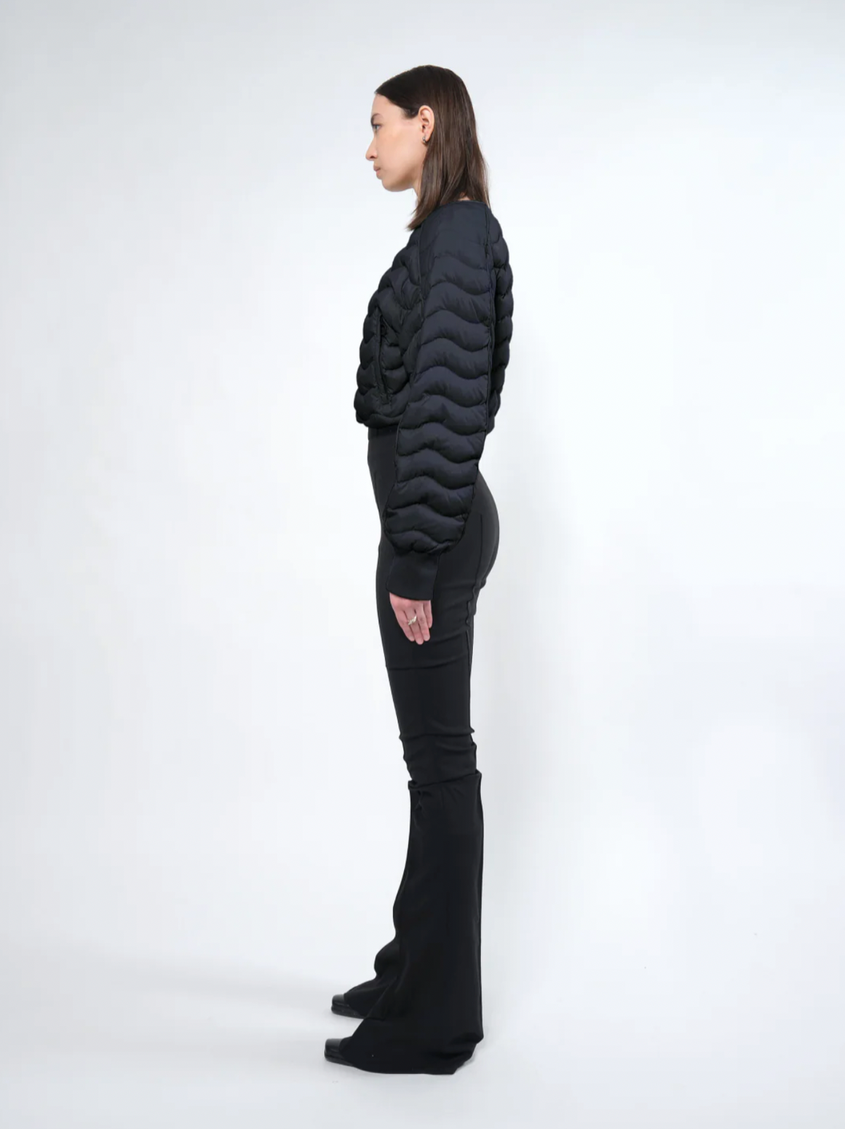 Re:Down® Light Crop Puffer Jacket BLACK