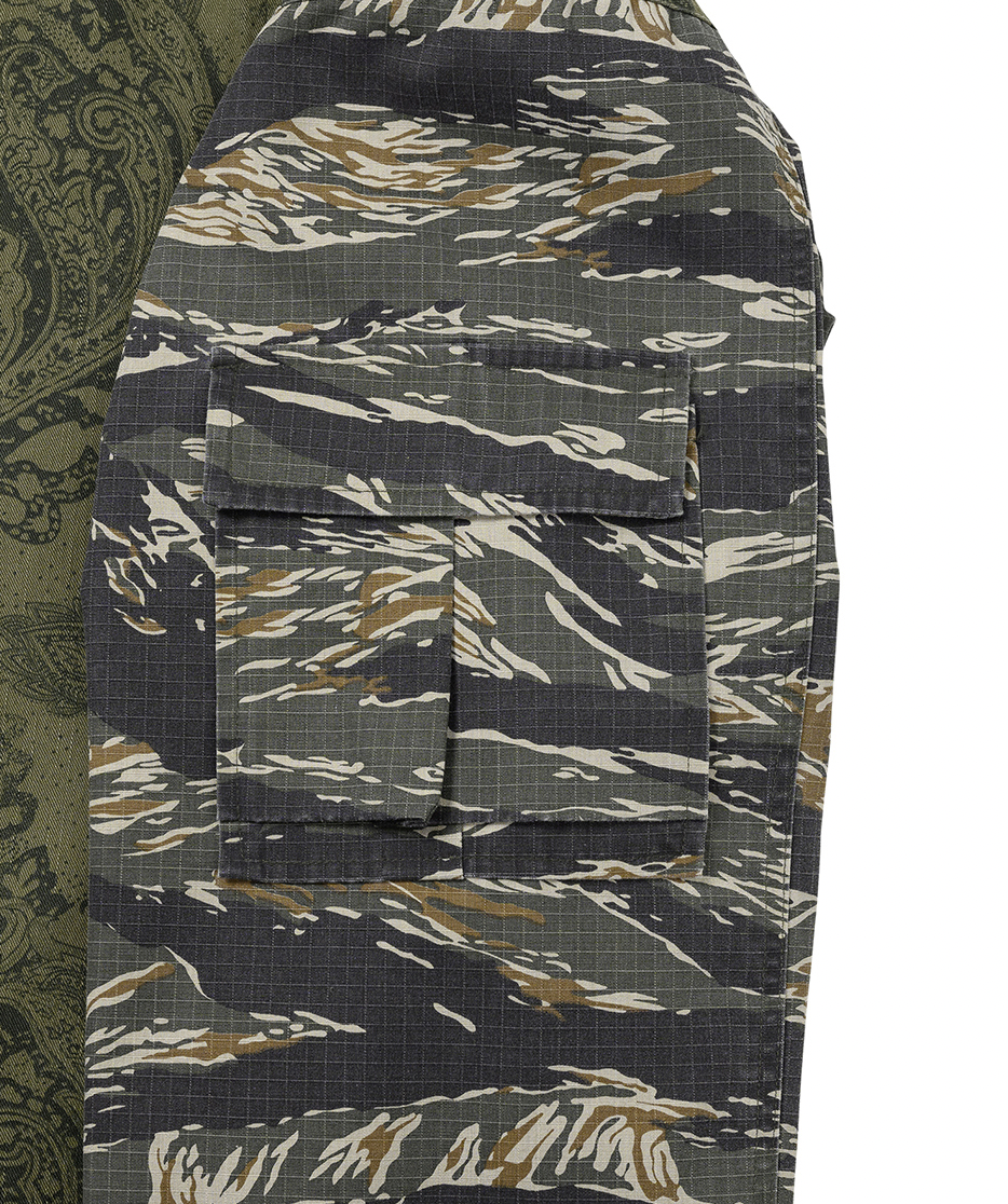 Camouflage Zip-Up Hooded Jacket KHAKI