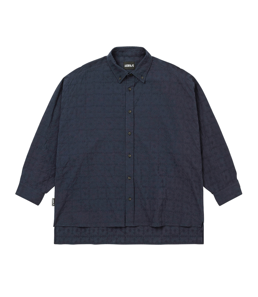 Dobby Batwing Shirt NAVY