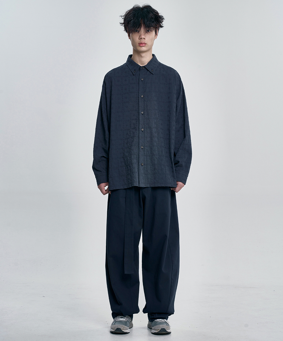 Dobby Batwing Shirt NAVY