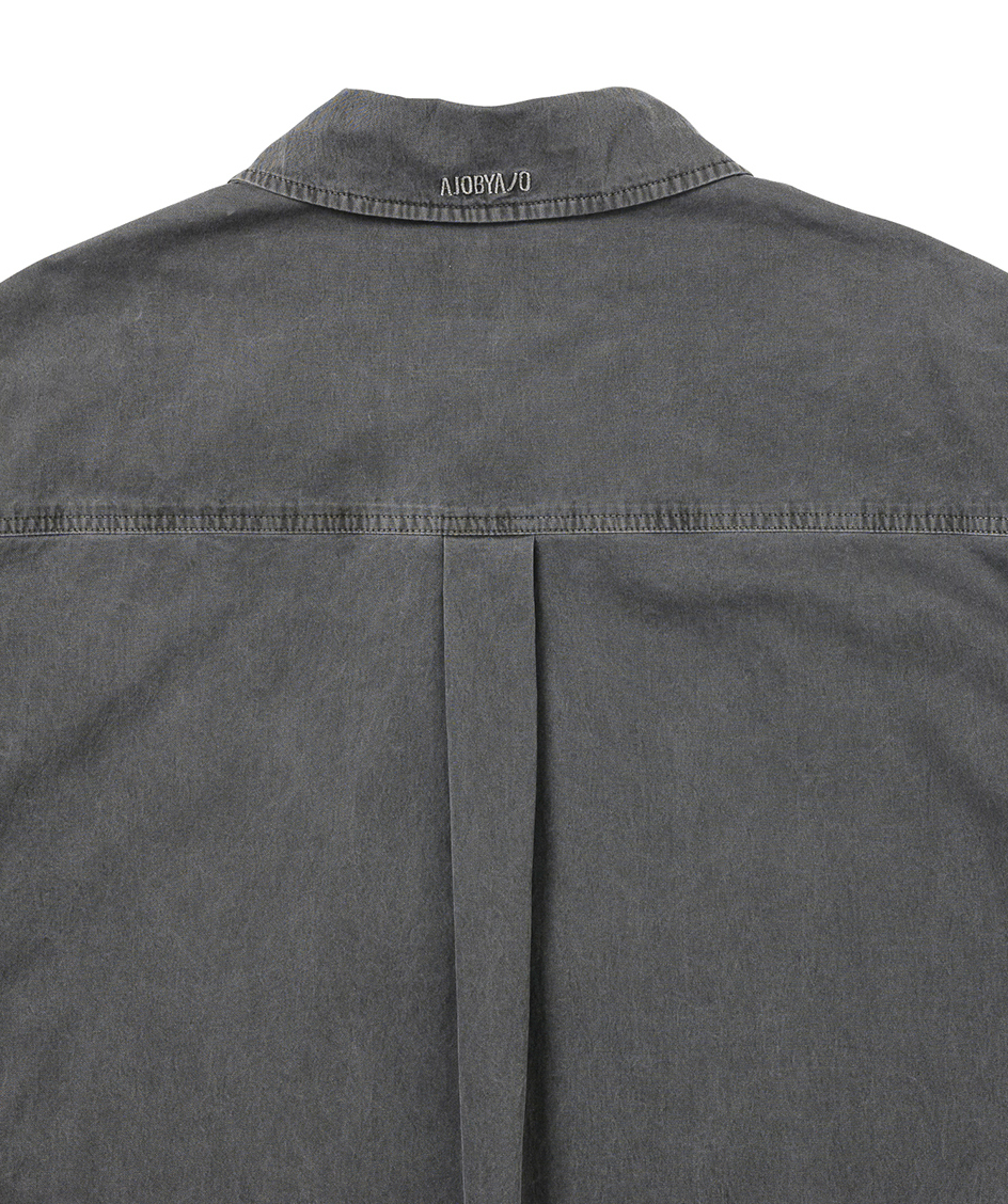 Paneled Zip-Up Shirt CHARCOAL
