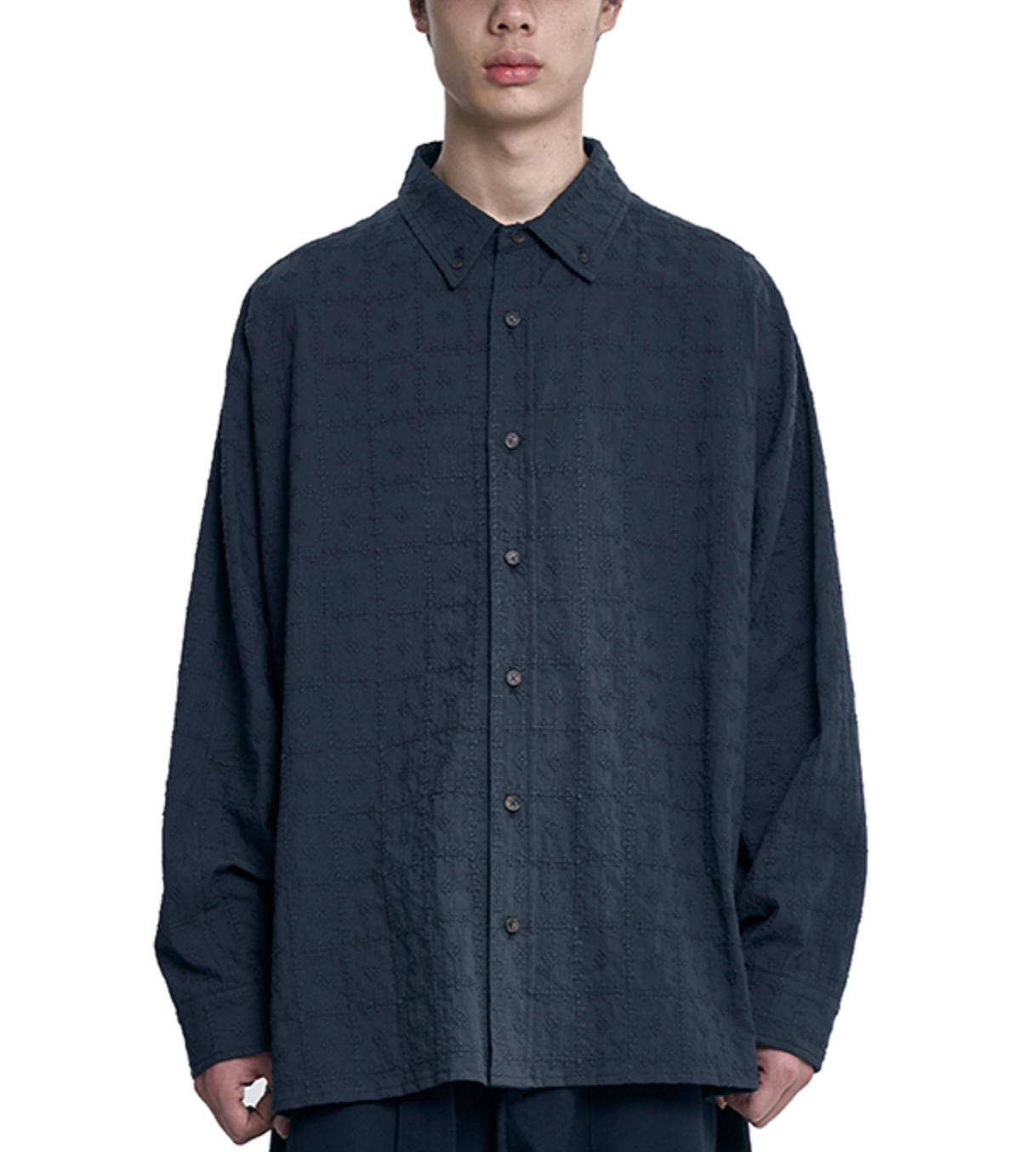 Dobby Batwing Shirt NAVY