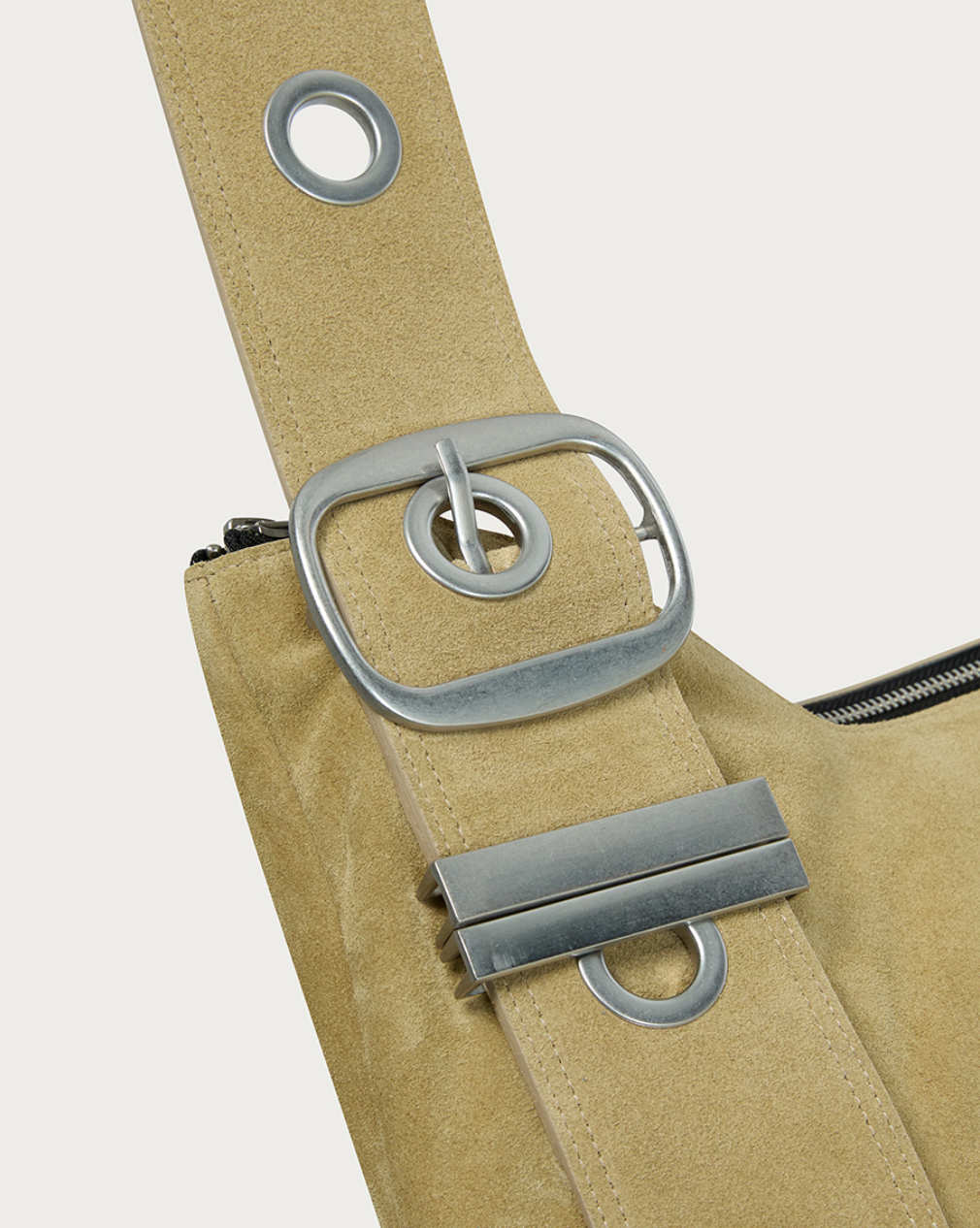 Bella Wide Strap Hobo Bag BEIGE