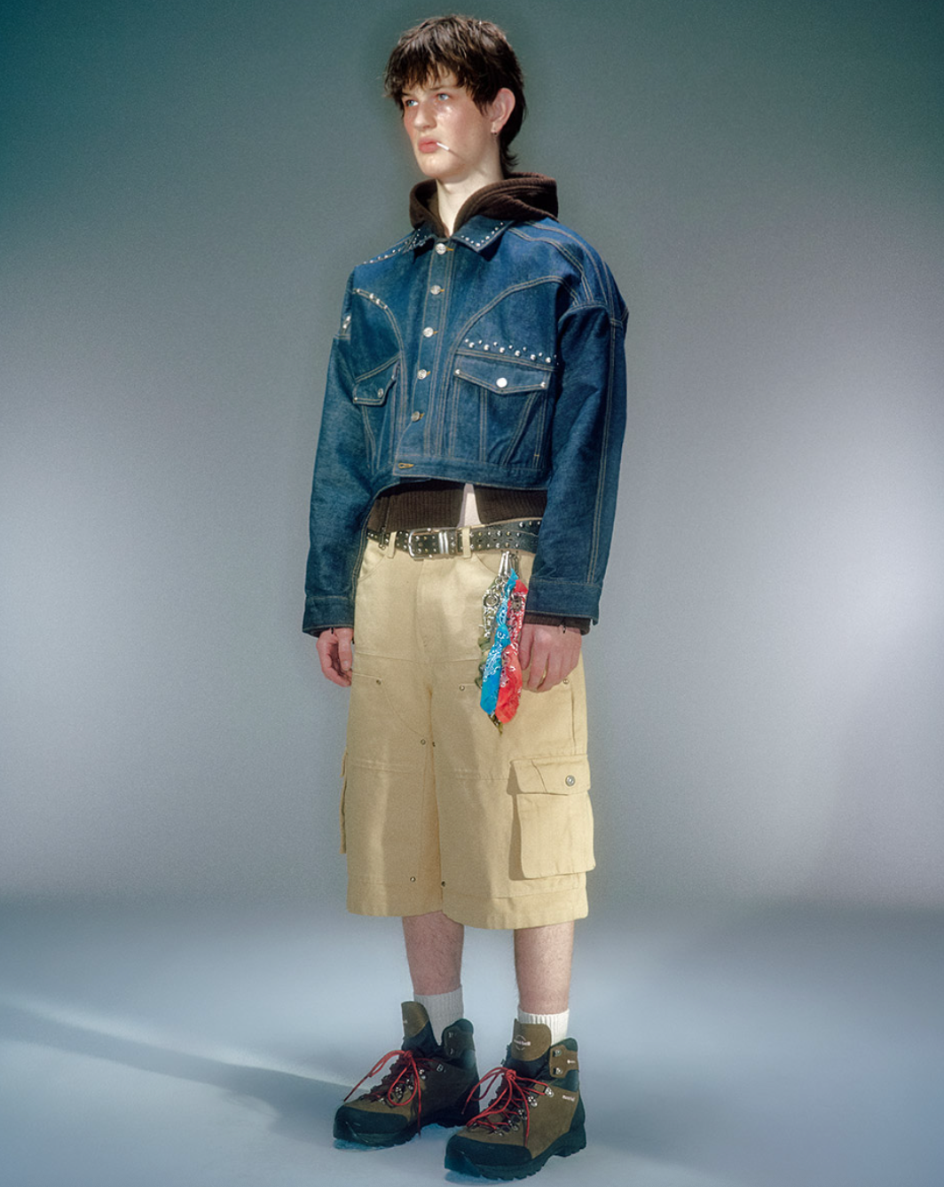 Liam Stud Denim Jacket DEEP BLUE