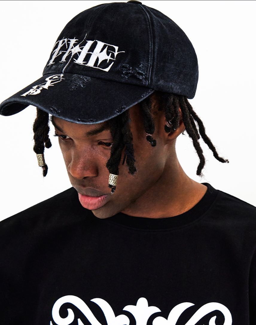 The Cap Dark Washing Ball Cap DARK GREY