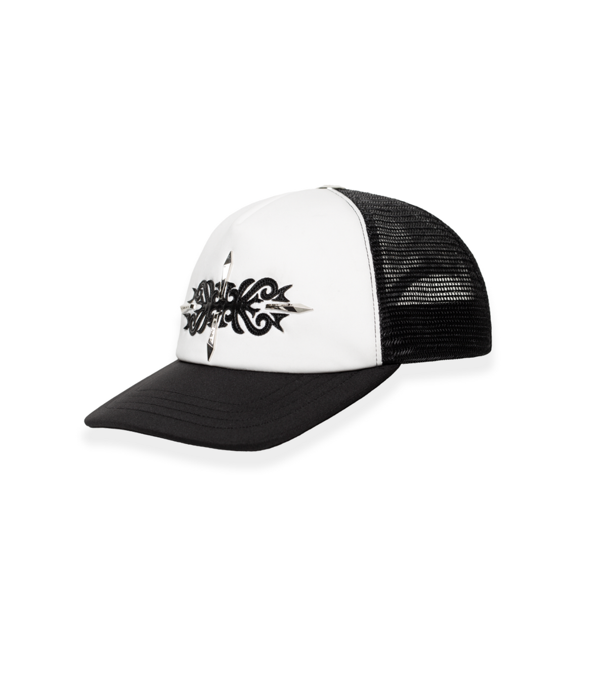 Cross Bright Trucker Hat WHT/BLK