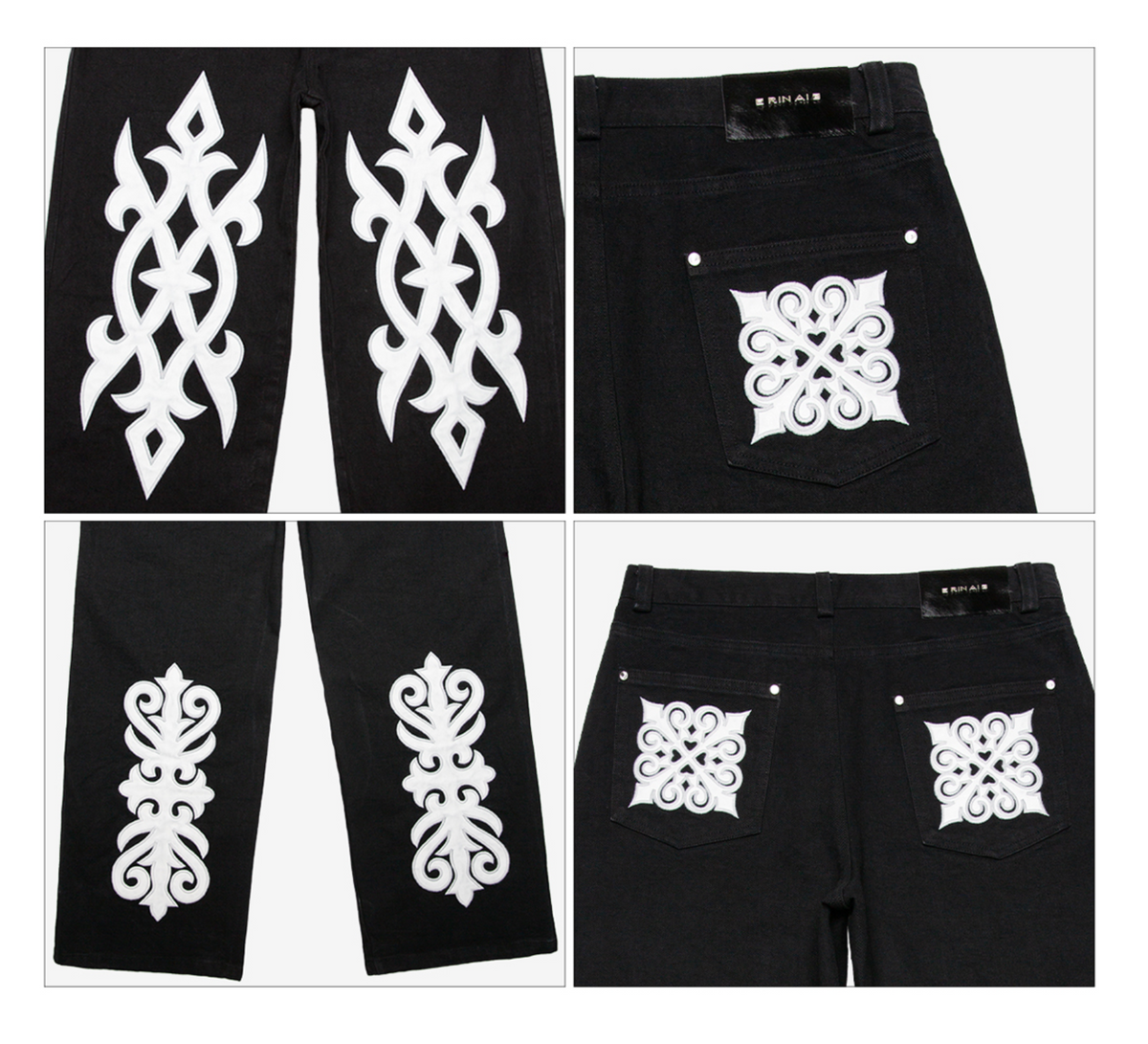 Dark Tribal Party Denim BLK/WHT