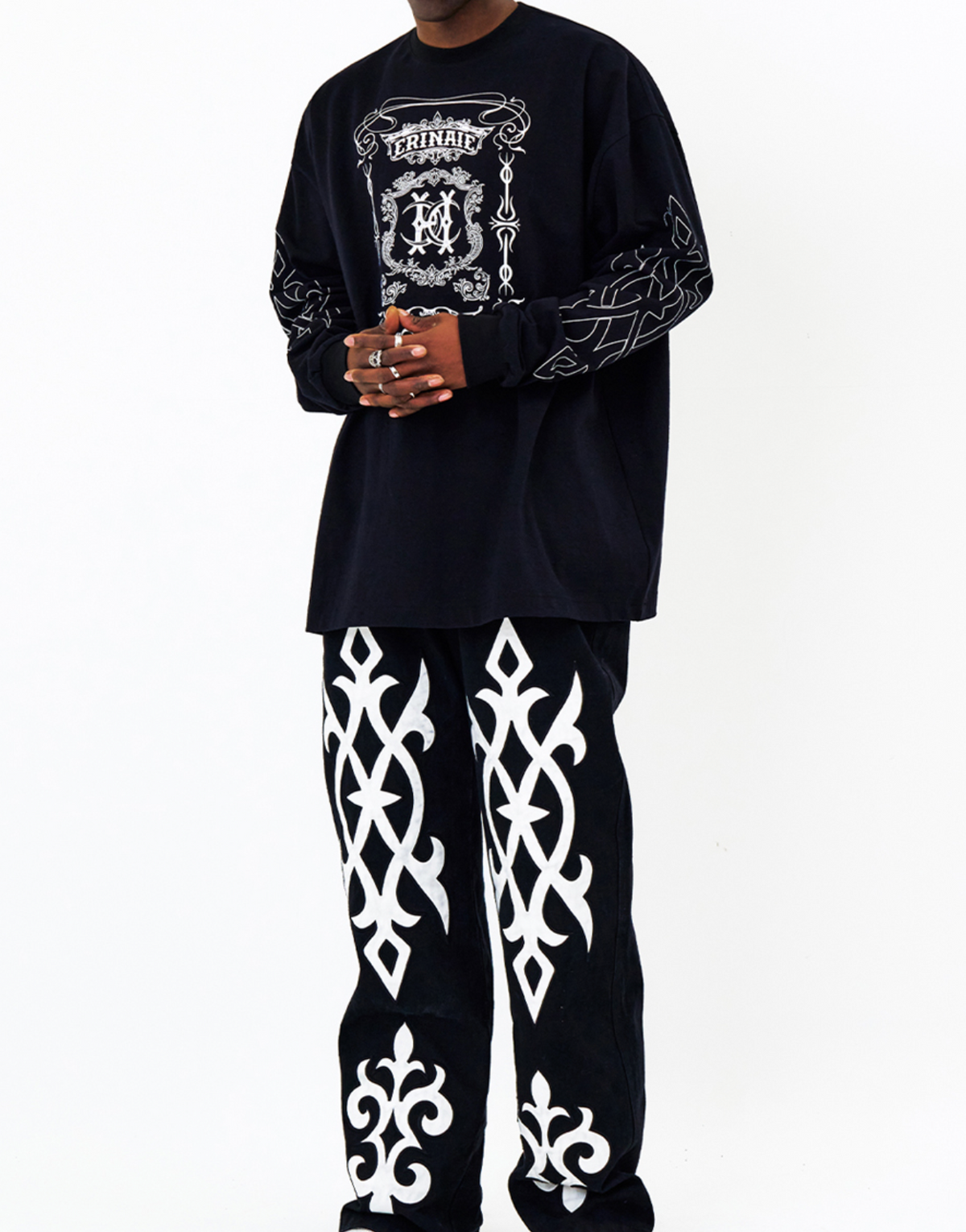 Dark Tribal Party Denim BLK/WHT