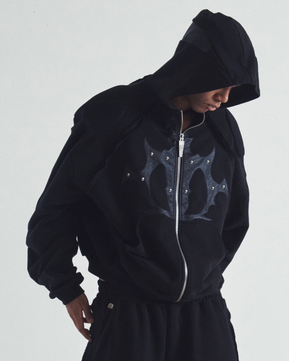 DaDa Padded Hoodie BLACK