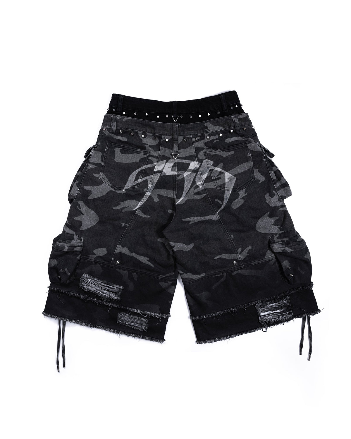 Street Camo 2.0 Denim Shorts WASHED GREY