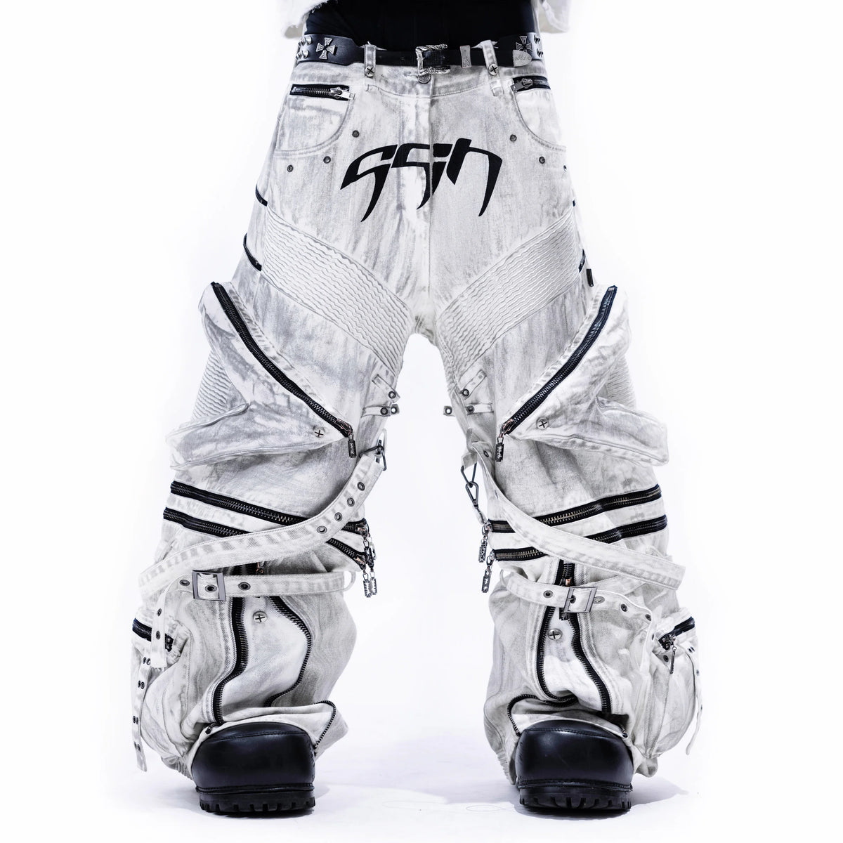 Heavy Duty Denim Pants WHITE
