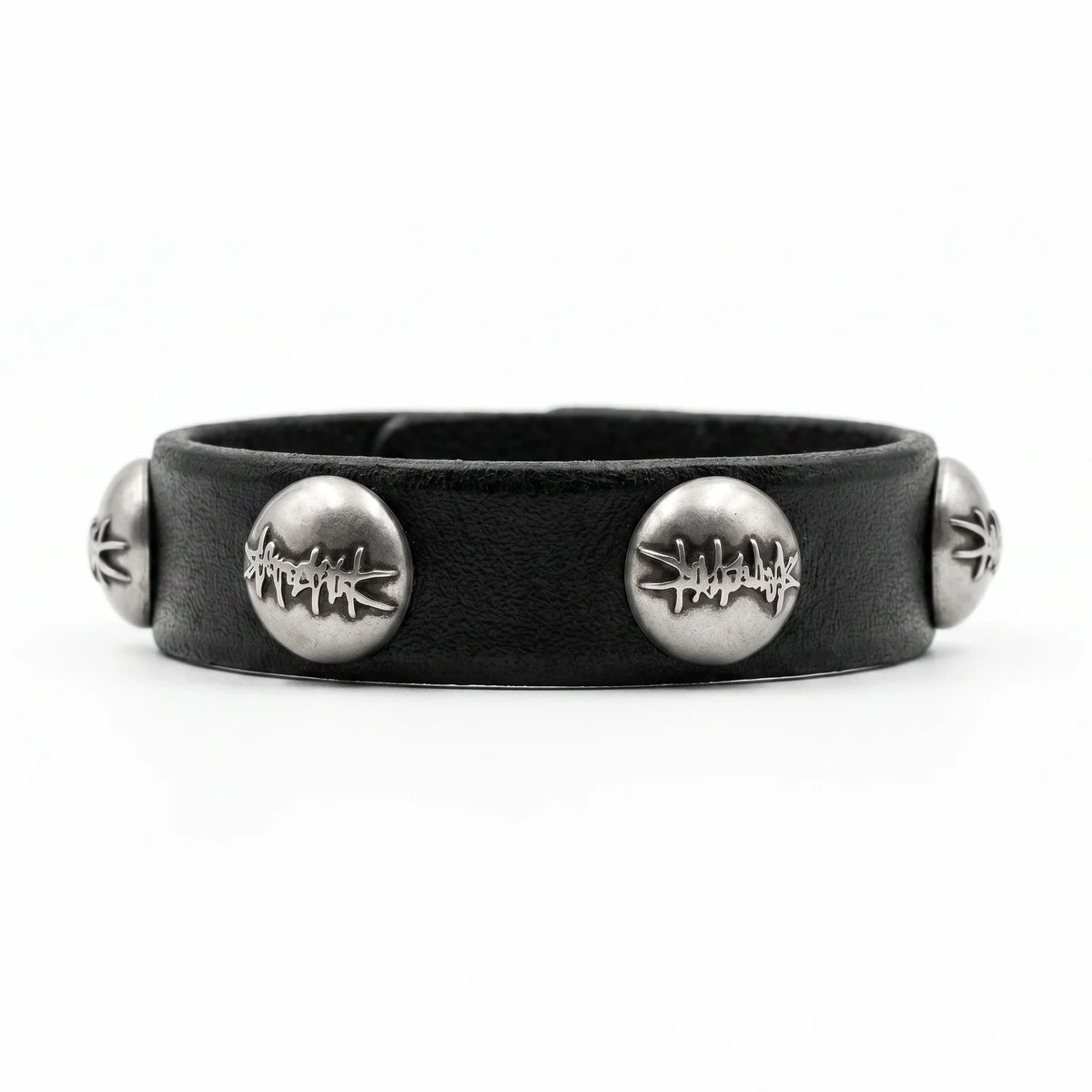 Logo Metal Leather Strap
