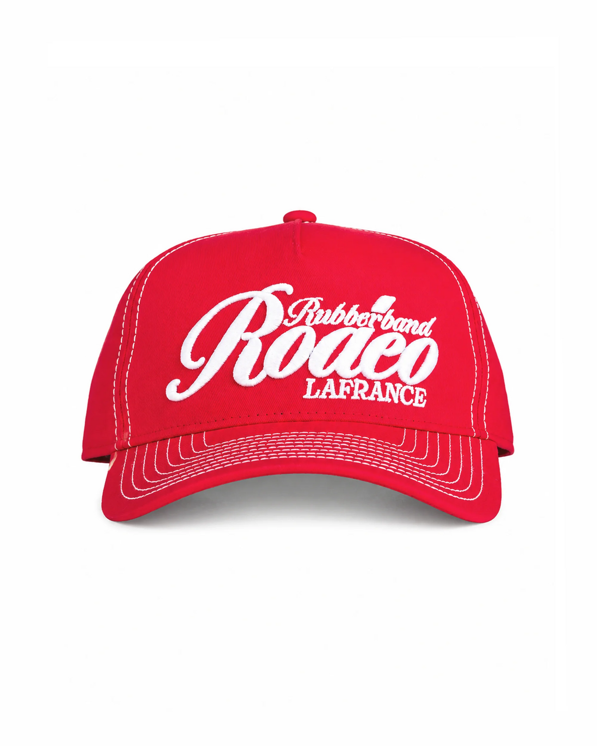 Rubberband Rodeo Topstitch Hat RED