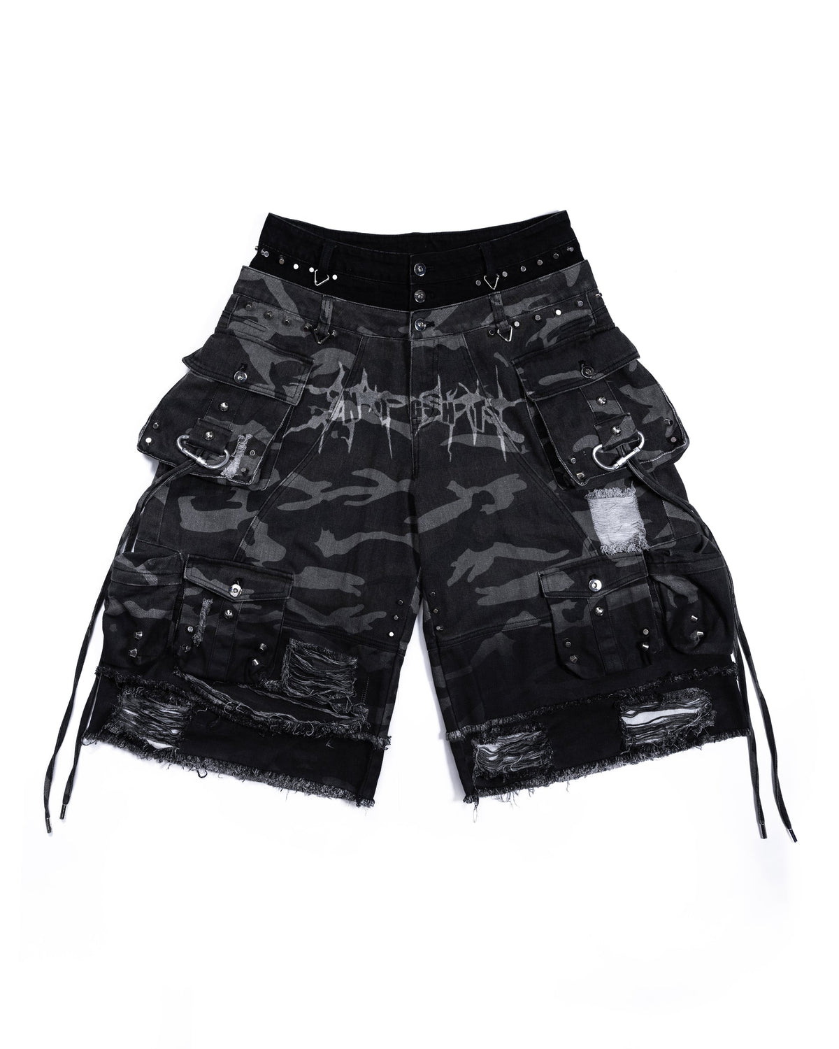 Street Camo 2.0 Denim Shorts WASHED GREY