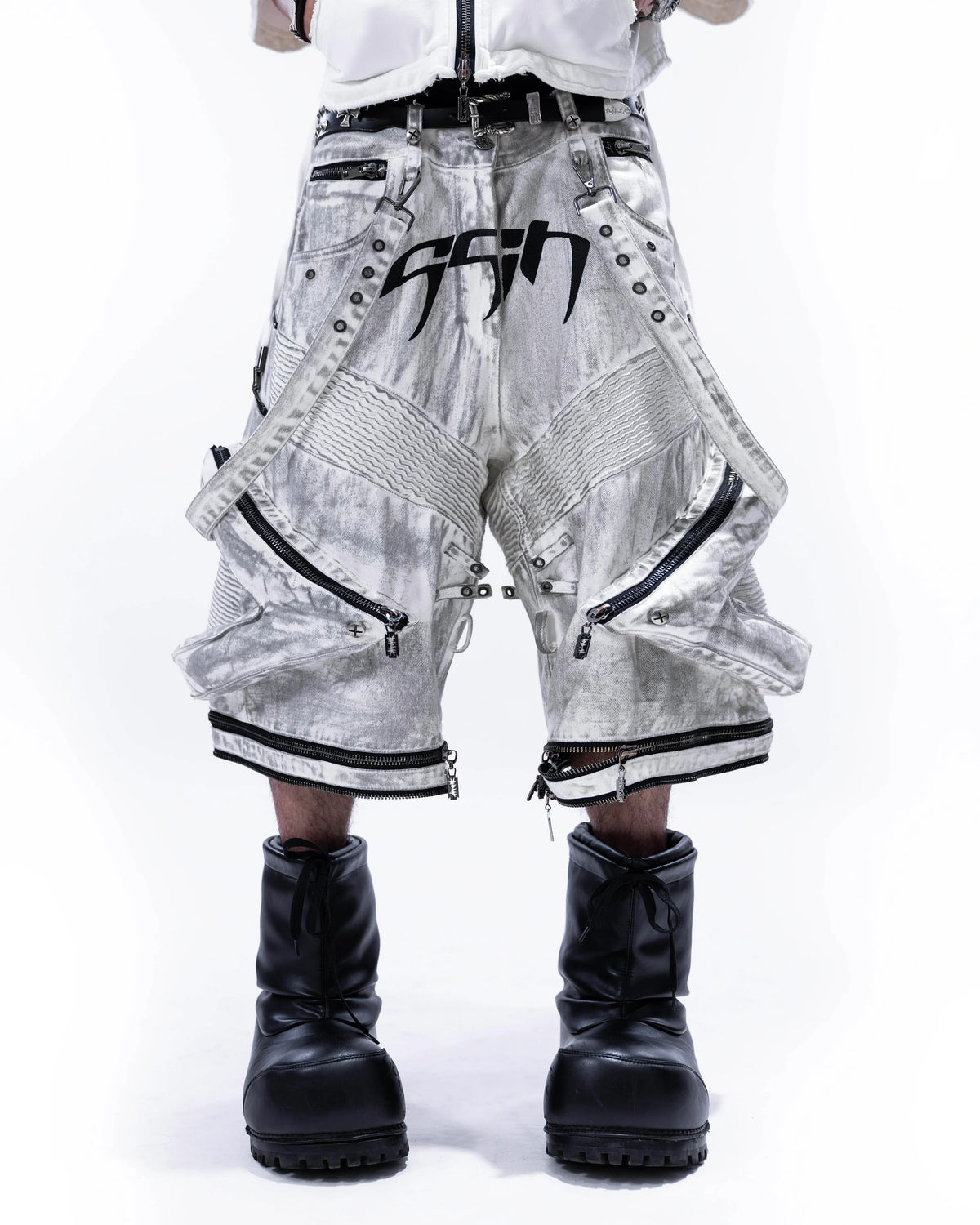 Heavy Duty Denim Pants WHITE