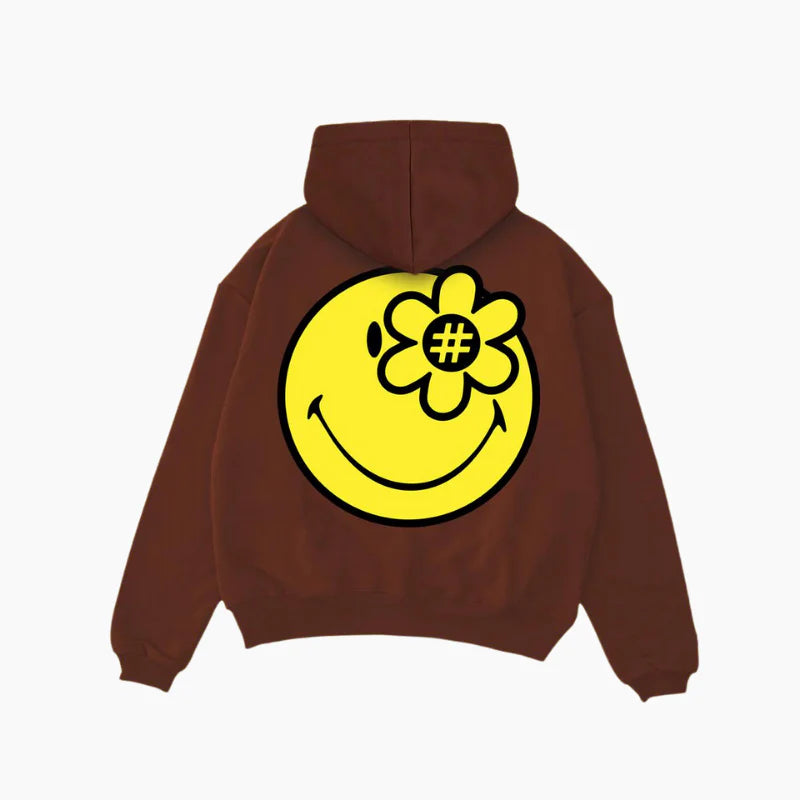 SMILEYWORLD® Logo Hoodie BROWN