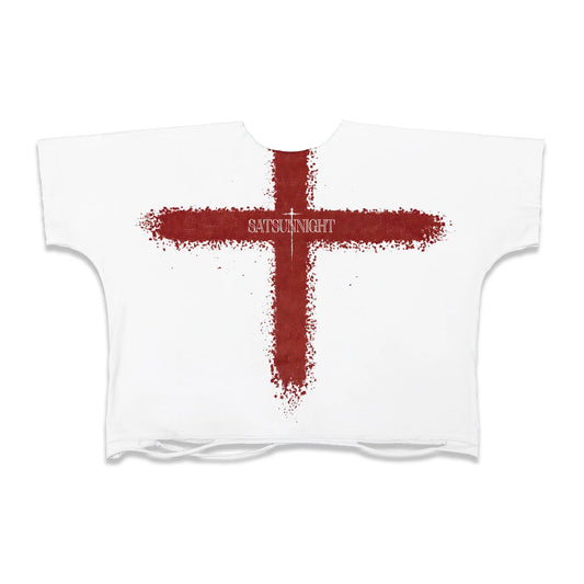 V.06 LOST PEACE CROSS BOTH SIDES T-SHIRT WHITE