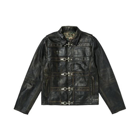 Bio Soldier Leather Jacket BLACK