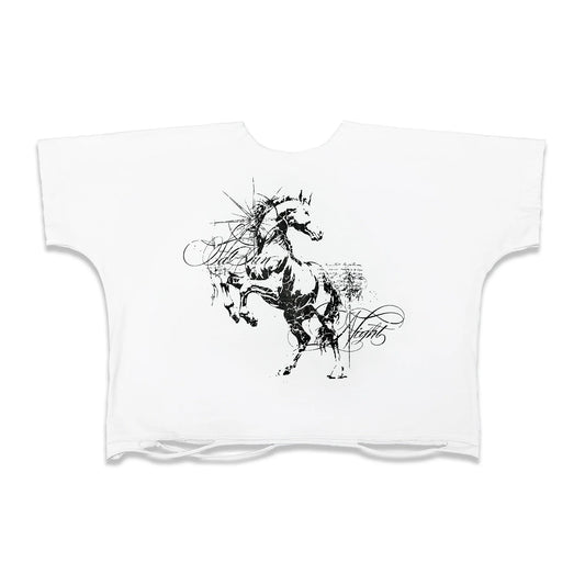 V.06 LOST HORSE BOTH SIDES T-SHIRT WHITE