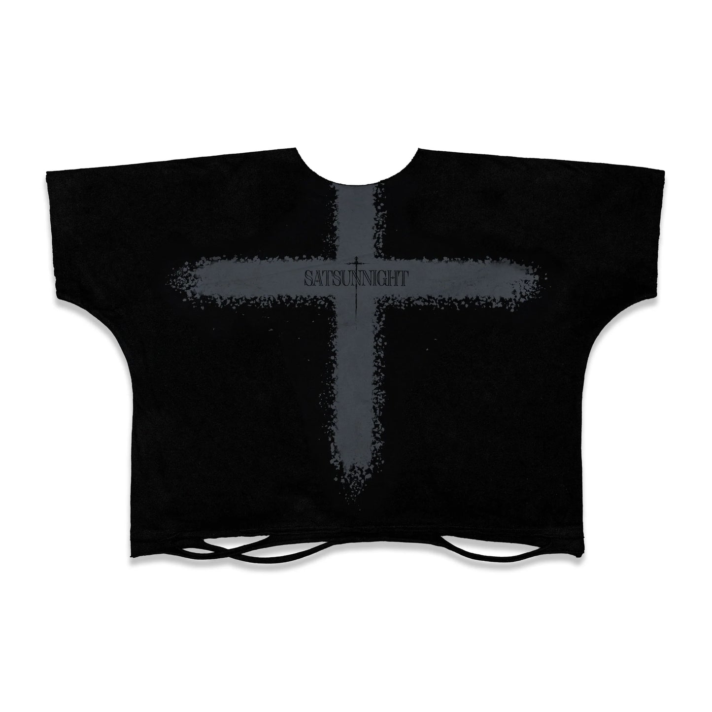 V.06 LOST PEACE CROSS BOTH SIDES T-SHIRT BLACK
