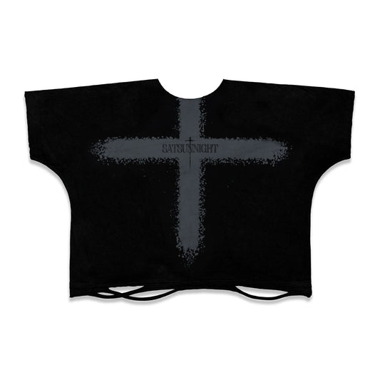 V.06 LOST PEACE CROSS BOTH SIDES T-SHIRT BLACK